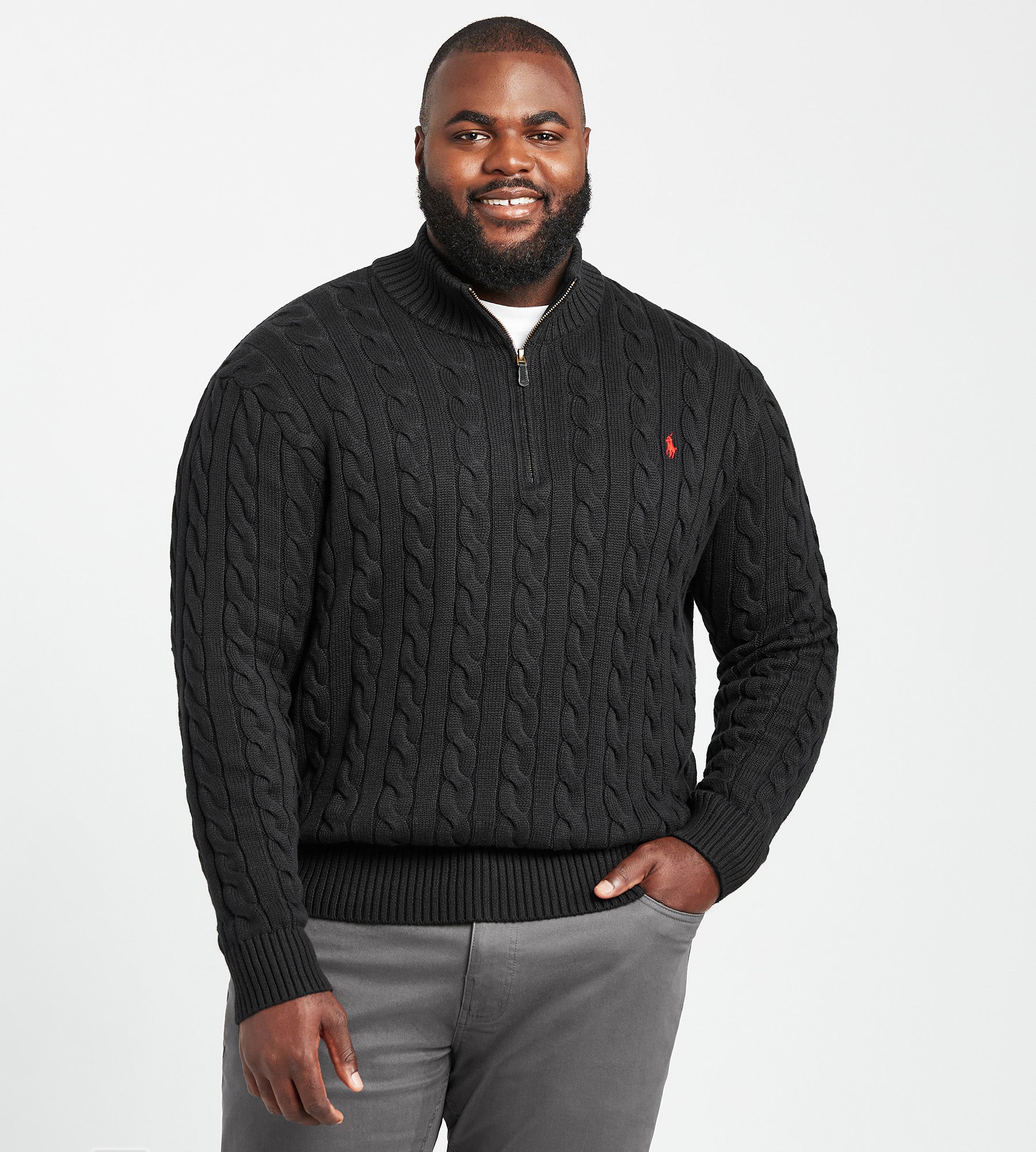 Cable-Knit 1/4 Zip Sweater | Polo Ralph Lauren | George Richards