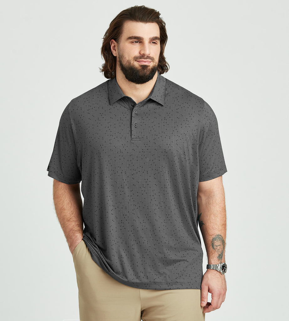 Gingham Printed Essential Polo – George Richards Big & Tall