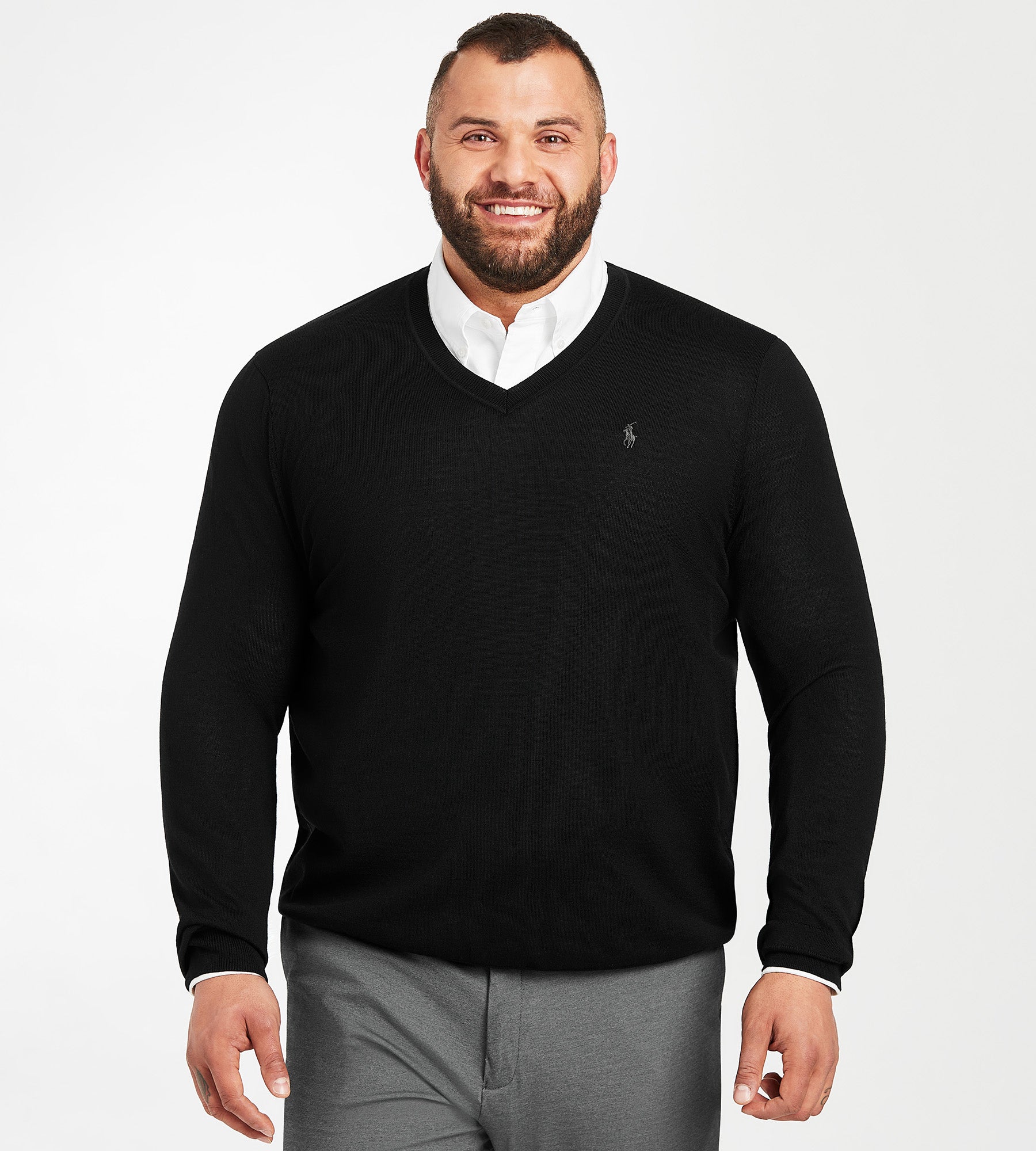 【どんぐまさん専用】Rochas Homme - V-neck Sweater Dark green wool sweater with V-neck - Man | Roberto Verino