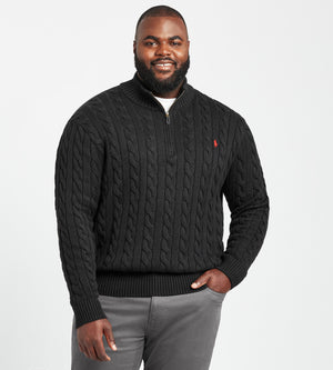 Cable-Knit 1/4 Zip Sweater | Polo Ralph Lauren | George Richards